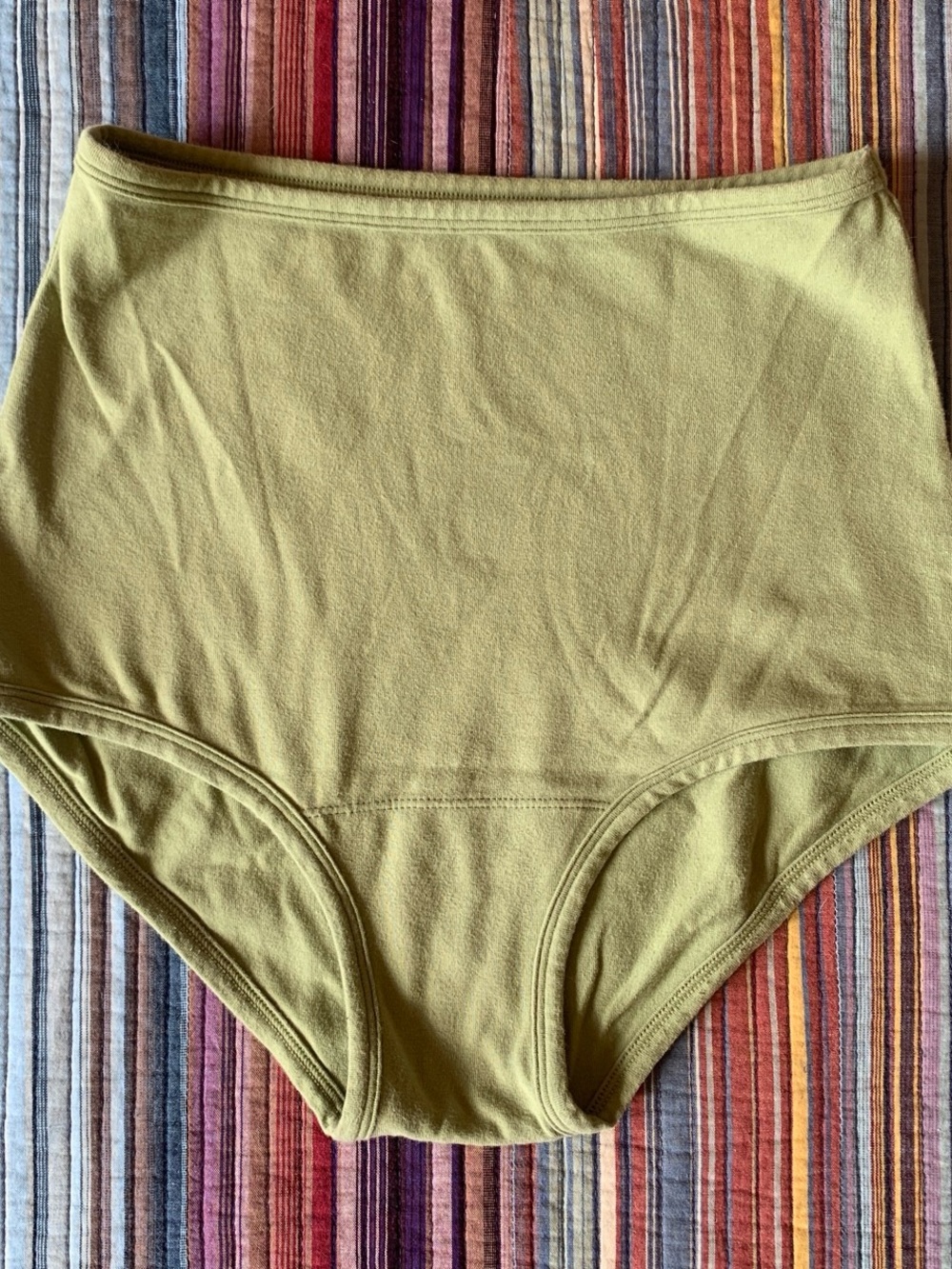 ARQ high-rise cotton briefs in pistachio green